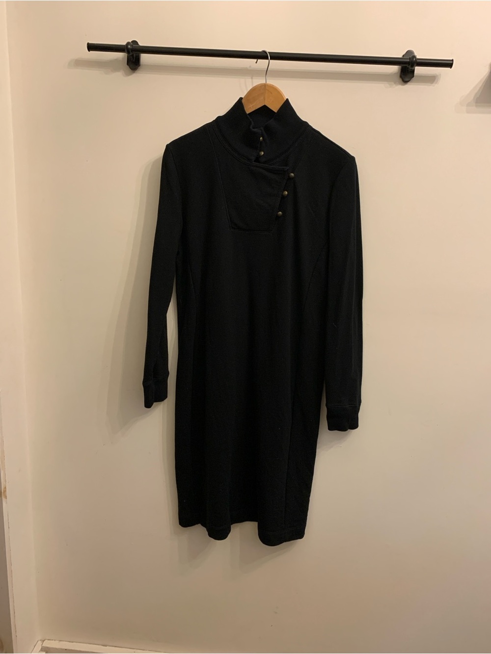 Ralph Lauren Black Long-Sleeve Turtleneck Dress